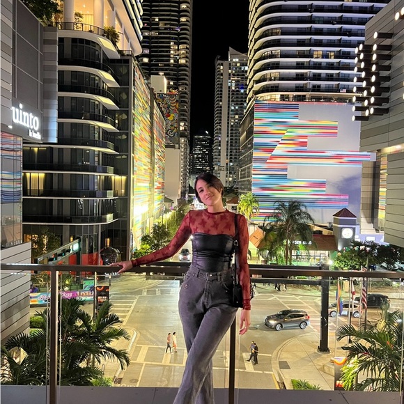 Vintage Black Mom Jeans with Rhinestones - Picture 2 of 5